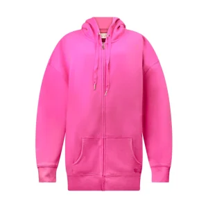 Victoria's Secret Graphic Dahlia Zip Up Hoodie Pink - X Large