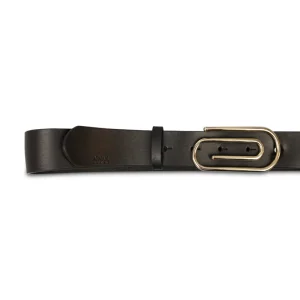 Armani Jeans Men's Black Leather Belt 921043 - Size 87