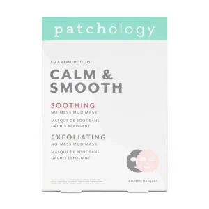 Patchology Smartmud Duo Calm & Smooth Face Mask - 2 Masks (Blemished Box)