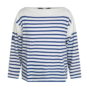 Ralph Lauren Striped Boatneck Mariner Woven T-Shirt - Choose