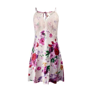 Victoria's Secret Satin Slip Dress Pink Midnight Blossom - X Large