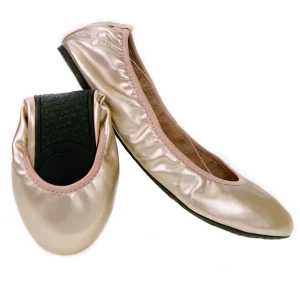 Butterfly Twists Sophia Fold Up Ballerina Shoes Rose Gold
