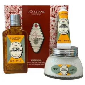 L'Occitane Le Grand Voyage Velvet Body & Hands Set Citron Luminciana Shower Oil 250ml Citron Luminciana Milk Concentrate 200ml Citron Luminciana Hand Cream 30ml