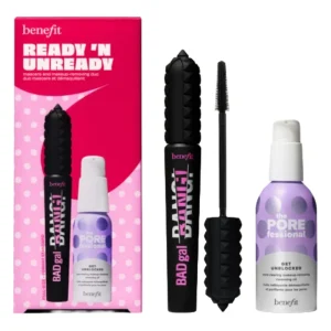 Benefit Ready 'AND Unready Mascara And Makeup-Removing Duo The Porefessional Deep Retreat 3ml Badgal Bang! Intense Pitch Black 8.5g The Porefessional Get Unblocked 45ml (Blemished Box)