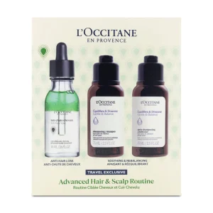 L'Occitane Advanced Hair & Scalp Routine Set - 75ml Shampoo & Conditioner & 50ml Anti-hair Loss Serum