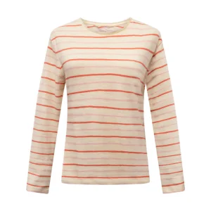 Fynch Hatton Women's Pink & Red Striped Long Sleeve T-Shirt
