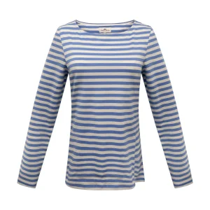 Fynch Hatton Women's Striped Blue & White Long Sleeve T-Shirt