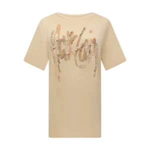 Marc Cain Womens 3D Print T-Shirt Cream