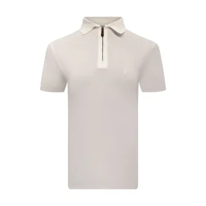 Ralph Lauren Polo Men's Custom Slim Fit Polo Quarter Zip Shirt White
