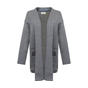 Fynch-Hatton Textilien Womens Knitted Jacket Navy Striped