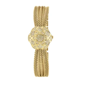 Anne Klein Women's Premium Crystal Accented Gold Watch AK/1046CHCV