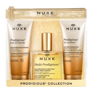 Nuxe Prodigieuse Skincare Collection Giftset 100ml Precious Scented Shower Oil 100ml Multi-Purpose Dry Oil & 100ml Beautifying Scented Body Lotion