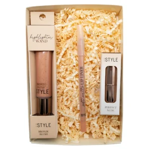In The Style Perfect Nude Lipstick Kit & Highlighter Makeup Gift Set (HOGIES GIFT 8)