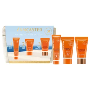 Lancaster Essential Golden Tan Maximizer Travel Set Face Cream, Body Milk, After Sun Lotion