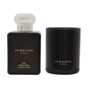 Jo Malone Oud & Bergamot Cologne 50ml & Myrrh Tonka Candle 65g Set