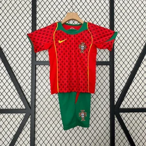 2004 Retro Portugal Home Jersey Kids Size