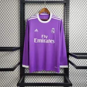 Real Madrid Retro 2016-2017 Away Kit Long Sleeve