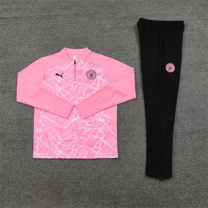 Manchester City Black and Pink Tracksuit
