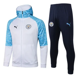 Manchester City Light Blue and White Tracksuit