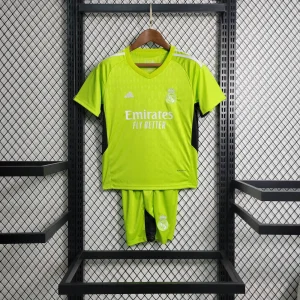 Real Madrid 2023/2024 Goalkeeper Green Jersey Kids Size