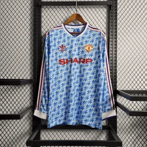 1990/1992 Retro Manchester United Away Long Sleeve