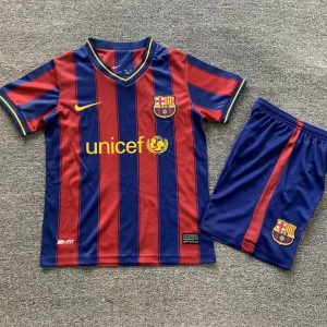 2009/2010 Retro Barcelona Home Kids Size