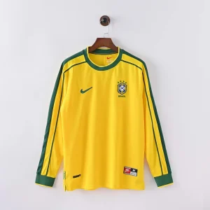 1998 Retro Brazil Home Jersey Long Sleeve