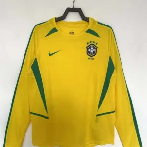 2002 Retro Brazil Home Jersey Long Sleeve