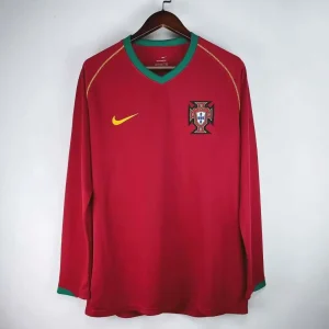 2006 Retro Portugal Home Jersey Long Sleeve