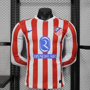 2025/2026 Atletico Madrid Home Long Sleeve