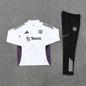 Manchester United White and Black Tracksuit