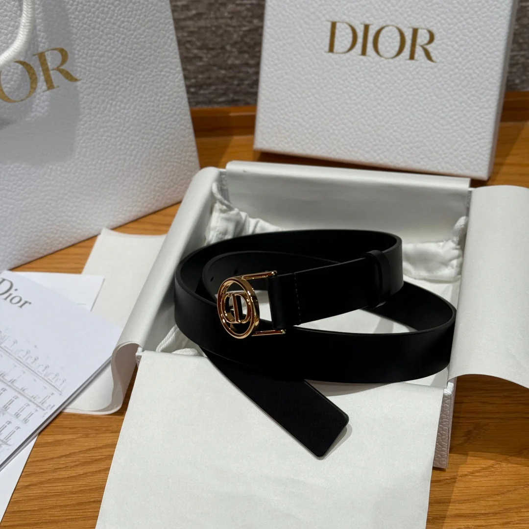 Dior Belt Black Gold Smooth Cowhide 193846 - Image 3