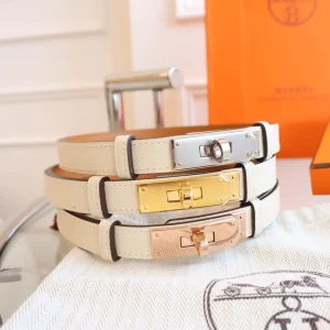 hm kelly belt 18mm cream epsom leather