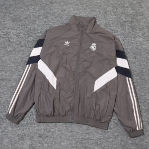 Real Madrid Gray and White Jacket
