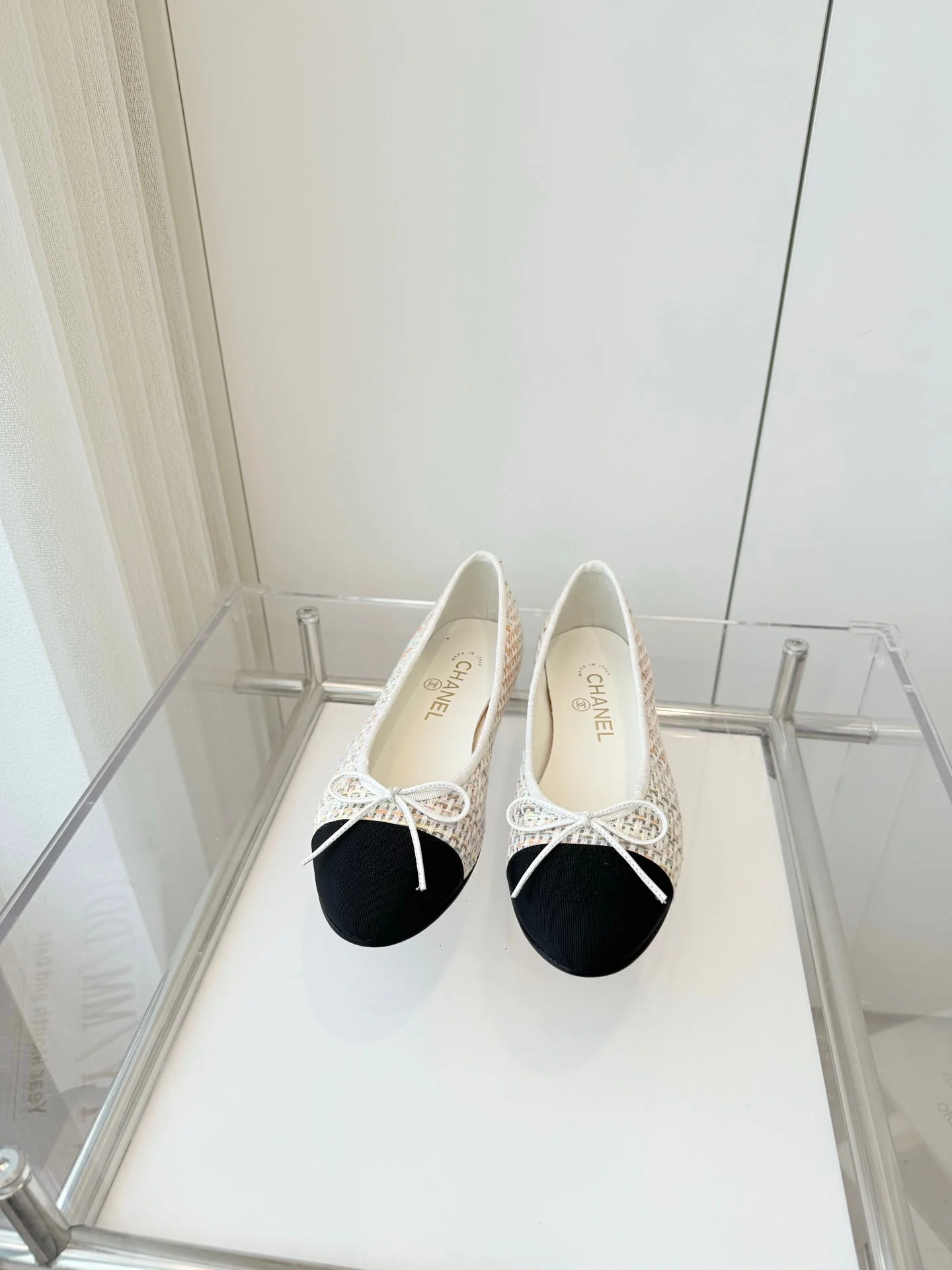 CC Ballet Flat Beige mix Multicolor Fabric 238775 - Image 3