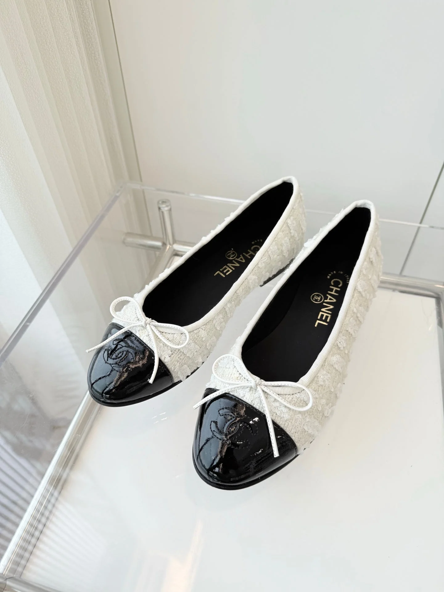 CC Ballet Flat White Fabric 238773 - Image 2