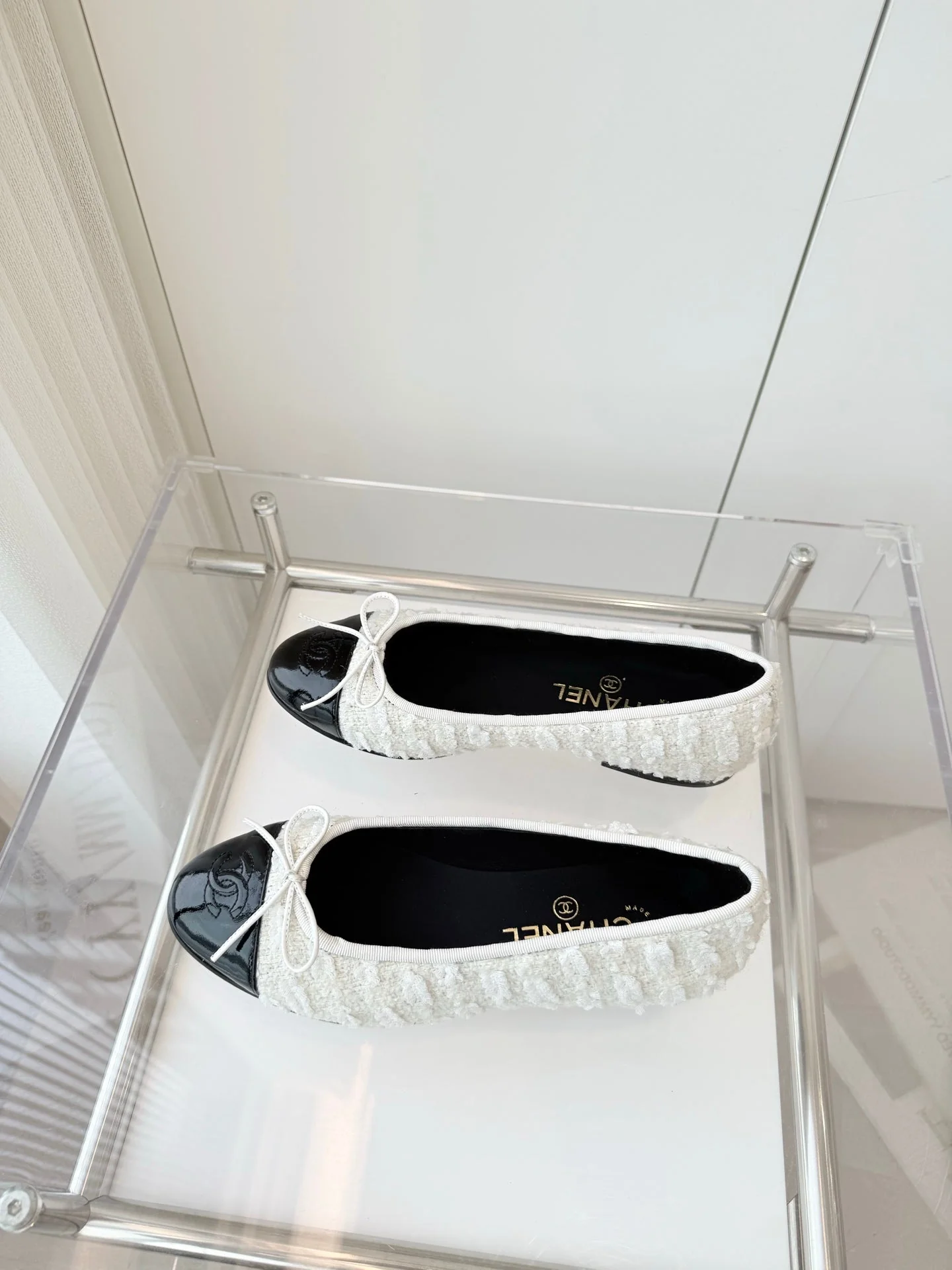 CC Ballet Flat White Fabric 238773 - Image 3