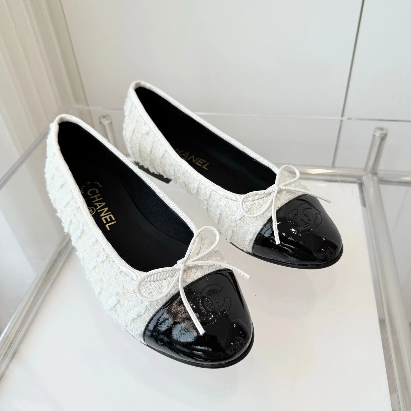 CC Ballet Flat White Fabric 238773