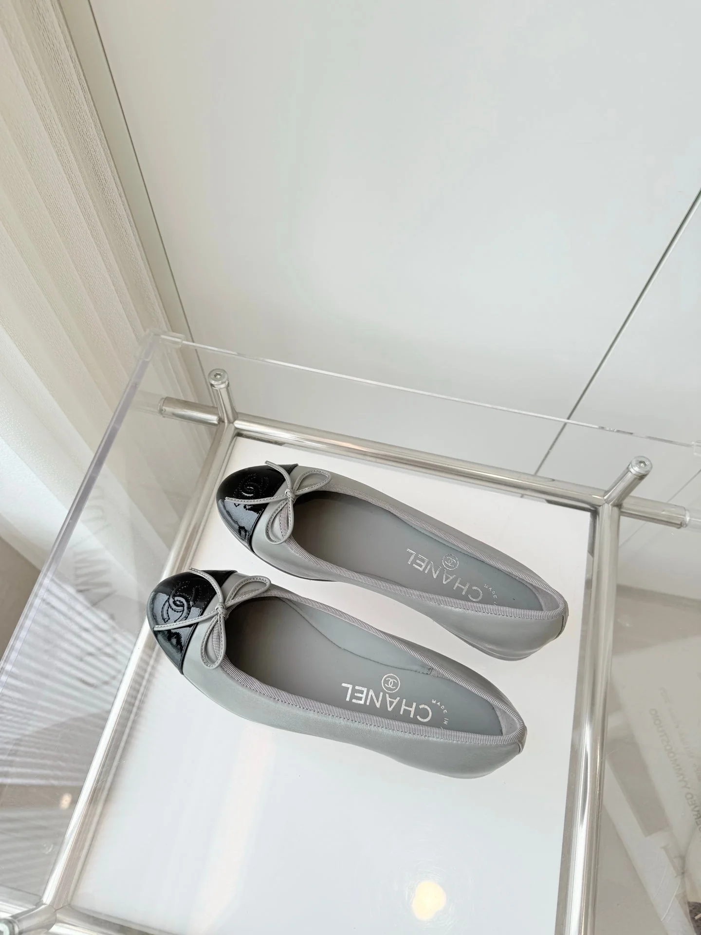 CC Ballet Flat Gray Leather 238768 - Image 5