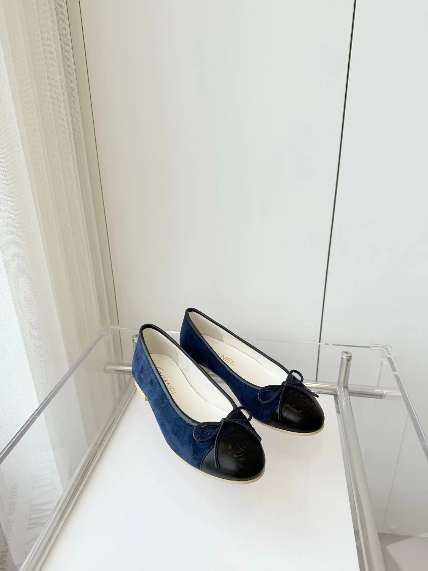 CC Ballet Flat Navy Blue Suede 238766 - Image 5