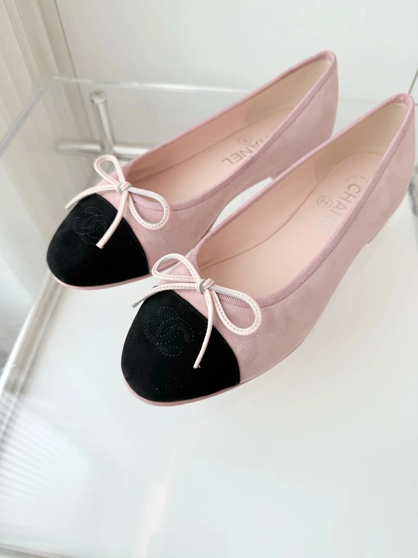 CC Ballet Flat Pink Pastel Suede 238763 - Image 3