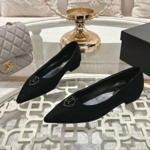 CC 25C Ballet Flats Black Suede 213337