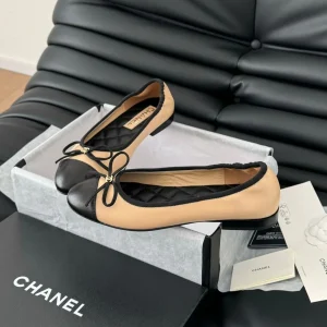 CC Ballet Flats In Beige Lambskin 143538