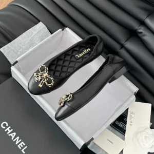 CC Ballet Flats In Black Lambskin 143528