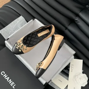 CC Ballet Flats In Beige Lambskin 143530