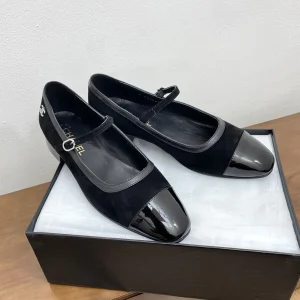 CC Mary Jane Black Suede And Calfskin