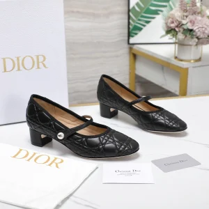 CD Ballet Pump 40mm In Black Quilted Calfskin 995268