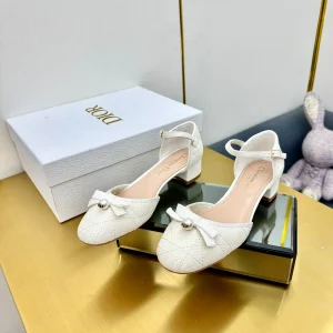 CD Ballet Slingback Pump 50MM In White Quilted Calfskin 111030