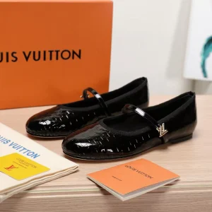 LV Romy Flat Black Damier Patent calf Leather 218322