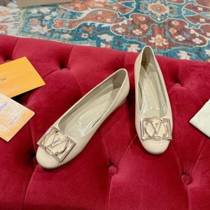 LV Shake Flat Ballerina Beige Lambskin